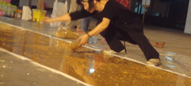 Preparation of SAI HIROKO'S ART work for JIHW