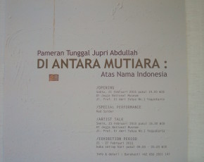 21-27 Februari 2015 Pameran tunggal Jupri Abdullah "DI ANTARA MUTIARA ATAS NAMA INDONESIA" Gedung JNM lantai 1-3 21-27 Februari 2015 Pameran tunggal Jupri Abdullah "DI ANTARA MUTIARA ATAS NAMA INDONESIA" Gedung JNM lantai 1-3